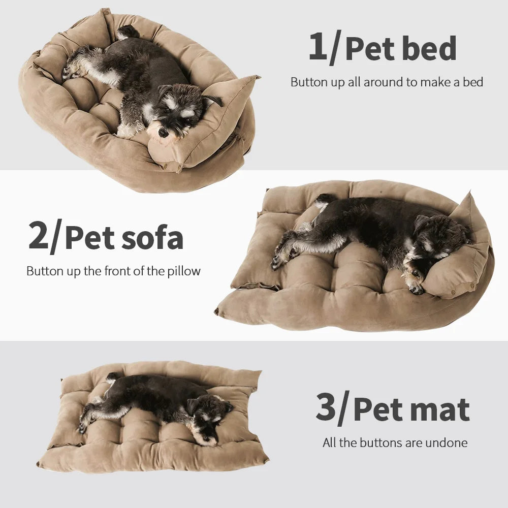 ComfortNest™ 3-in-1 Premium Pet Bed | Multi-Function Cushioned Kennel | Thermal Winter Warming Technology | For Dogs & Cats of All Ages - Pet Moda Store