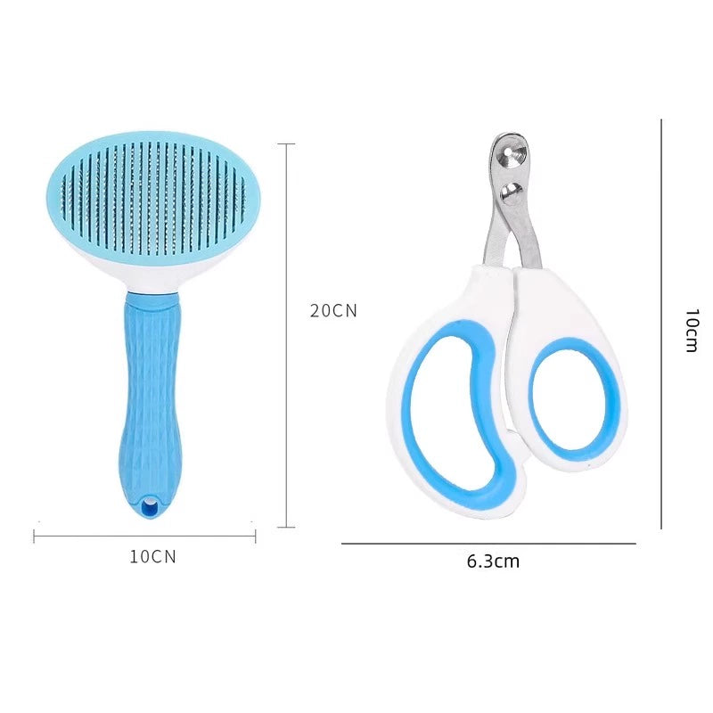 GroomMaster™ Premium Feline Detangling System | Self-Cleaning Needle Comb Technology | Advanced Knot Removal & Shedding Control | Professional Grooming Tool For All Hair Types - Pet Moda Store