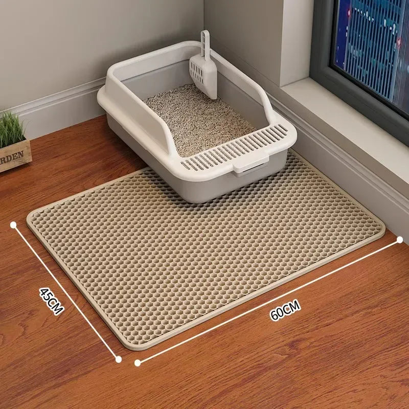 TrapGuard™ Premium Double-Layer Litter Mat | EVA Large-Hole Filtering System | Anti-Slip Sandbox Technology | Advanced Cat Litter Containment - Pet Moda Store