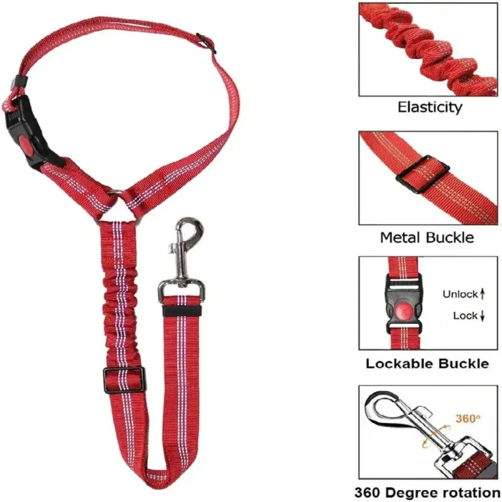 SafetyRide™ Reflective Pet Restraint System | Multi-Function Car-to-Walk Harness | Adjustable Travel Safety Belt | For Cats & Small Dogs - Pet Moda Store