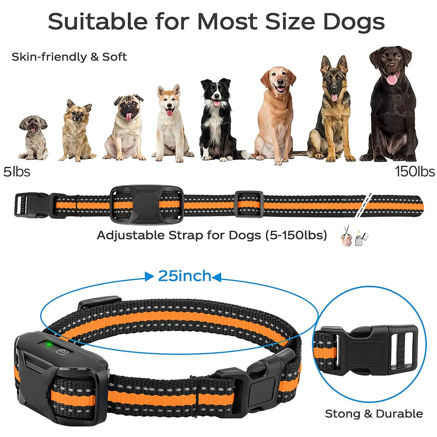 Professional Range Dog Training Collar - 3300ft Wireless Remote, Waterproof Design with Adjustable Stimulation & Vibration - For Dogs 5-120lbs - Pet Moda Store