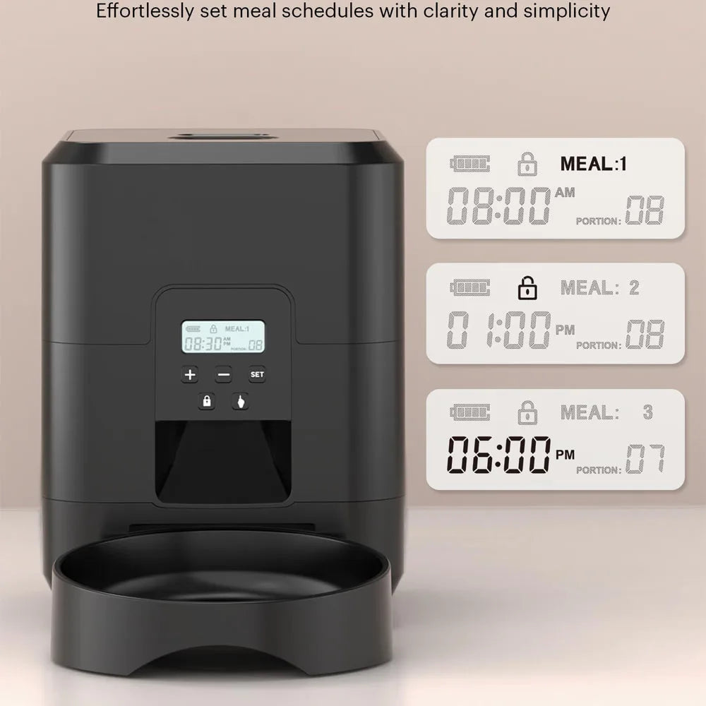 Precision Timed Pet Feeding System - Smart Portion Control Technology - Slow-Feed Design for Healthier Digestion - Premium Automated Food Dispenser for Cats & Dogs - Pet Moda Store