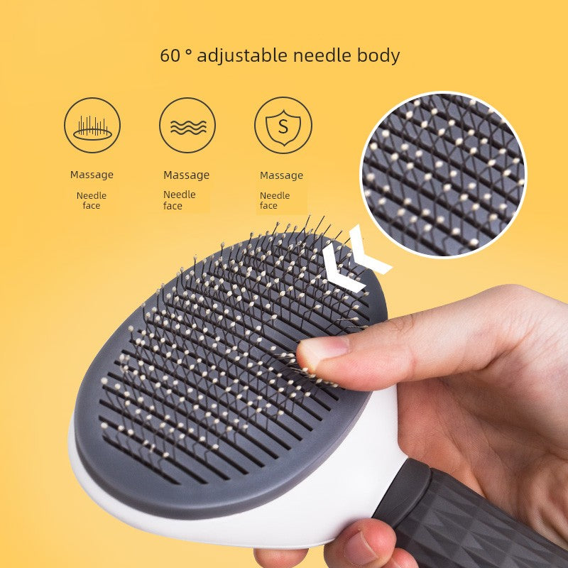 GroomMaster™ Premium Feline Detangling System | Self-Cleaning Needle Comb Technology | Advanced Knot Removal & Shedding Control | Professional Grooming Tool For All Hair Types - Pet Moda Store
