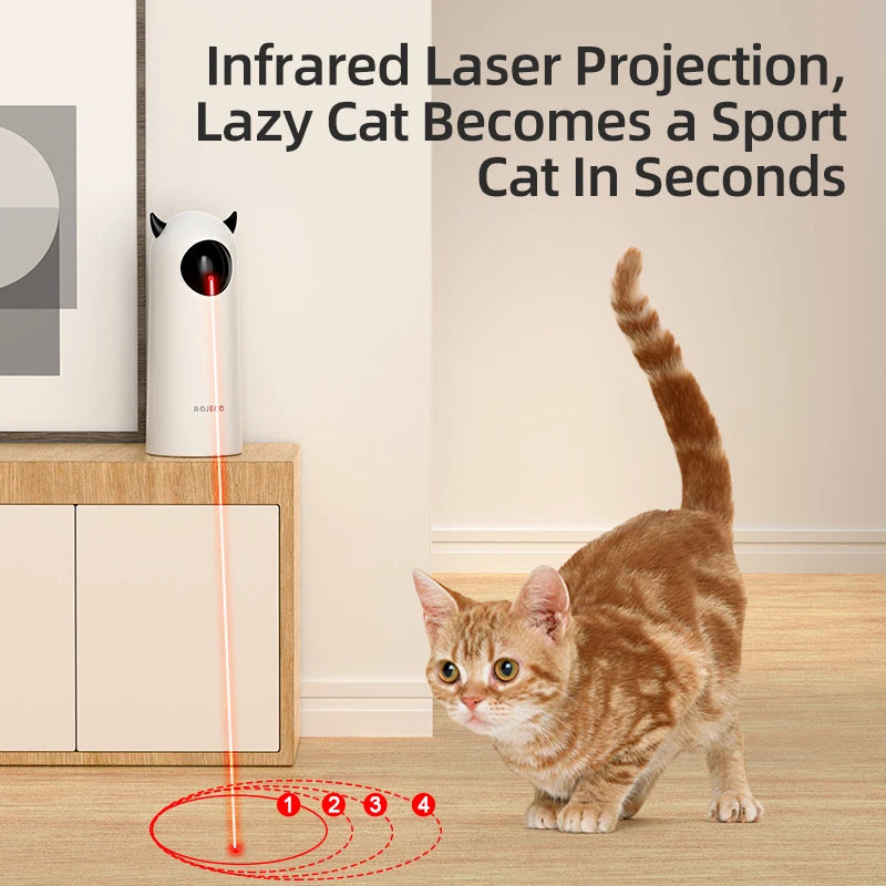 Interactive Pet Laser Entertainment System - Smart Motion Technology - LED Precision Tracking - Premium Indoor Activity Toy for Cats & Dogs - Pet Moda Store