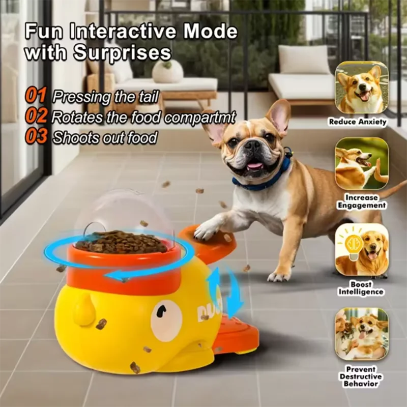DuckPuzzle™ Interactive Feeding System | Anti-Slip Pet Food Dispenser | Treat-Finding Game for Dogs & Cats | Yellow Duck Design - Pet Moda Store
