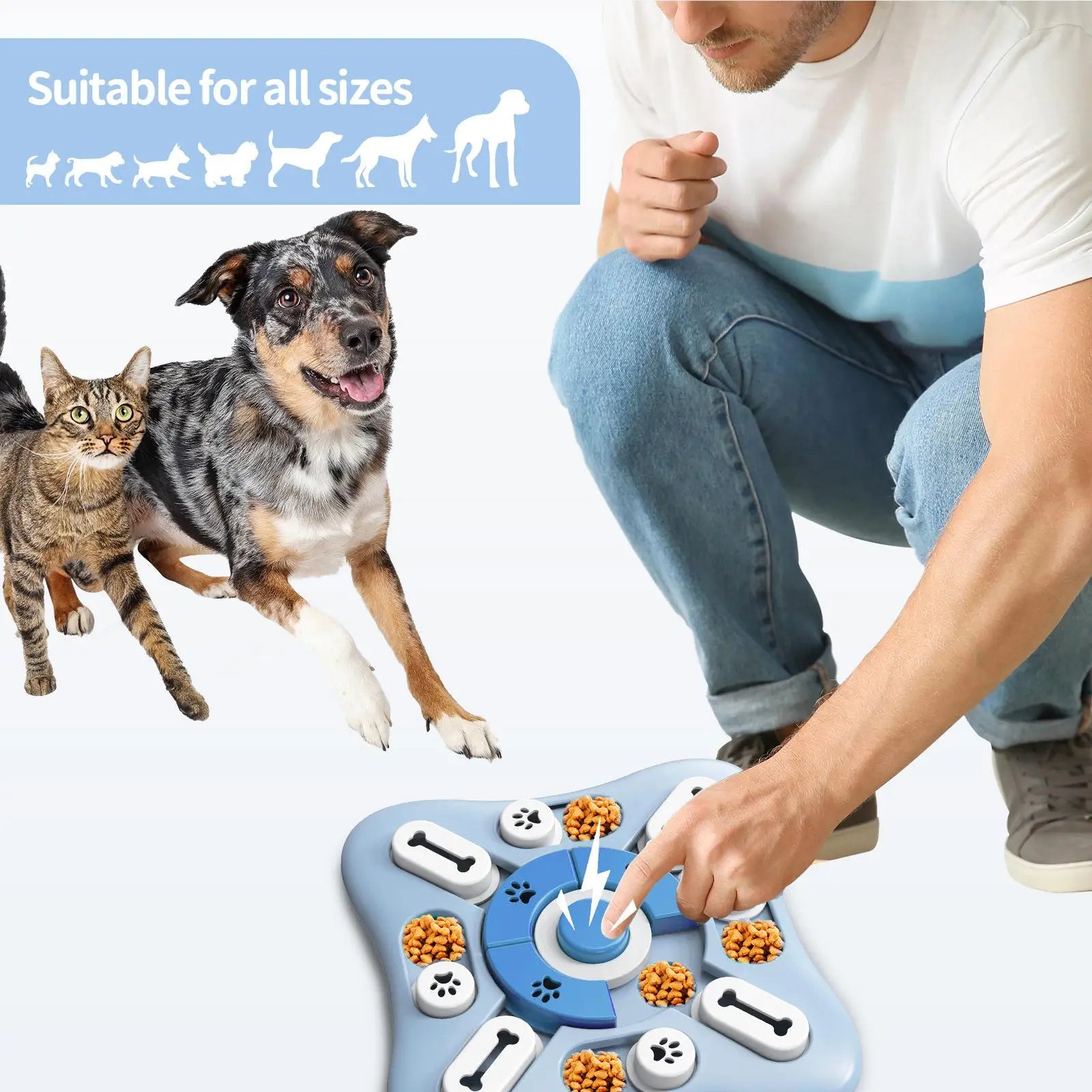 Dog Toys Slow Feeder Interactive Increase Puppy IQ Food Dispenser Slowly Eating NonSlip Bowl Pet Puzzle Cat Dogs Training Game - Pet Moda Store