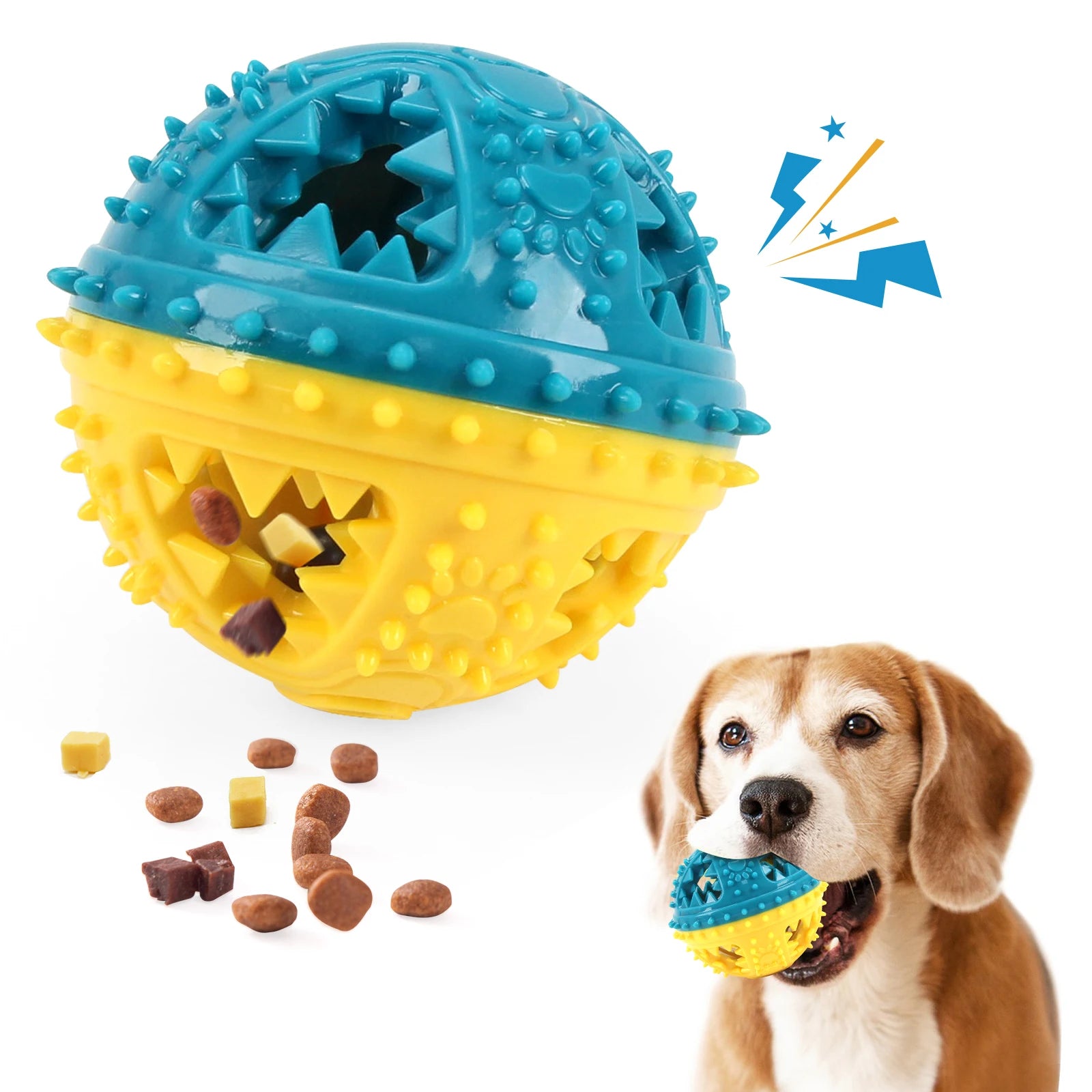 DentalTone™ Interactive Training Ball | Premium Teeth Cleaning Chew Toy | Food Dispensing System with Sound | Durable Anti-Bite Design for Dogs - Pet Moda Store