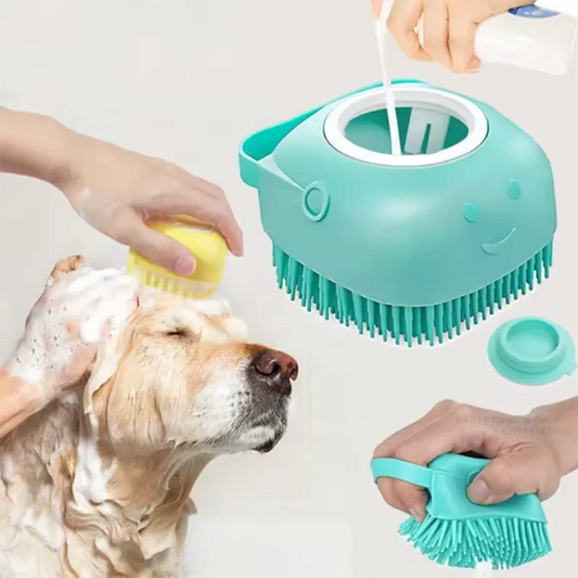 SpaGroom™ Silicone Massage Bath Brush | Multi-Function Gentle Cleansing System | Safety-Soft Technology | For All Dogs & Cats - Pet Moda Store