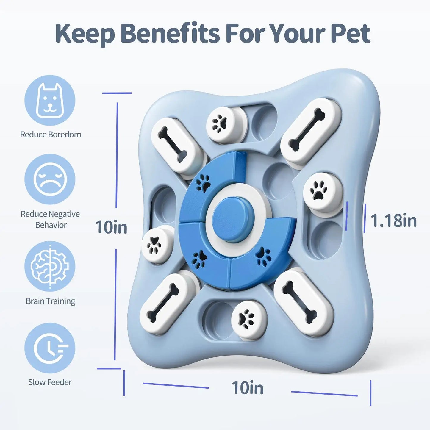 Dog Toys Slow Feeder Interactive Increase Puppy IQ Food Dispenser Slowly Eating NonSlip Bowl Pet Puzzle Cat Dogs Training Game - Pet Moda Store