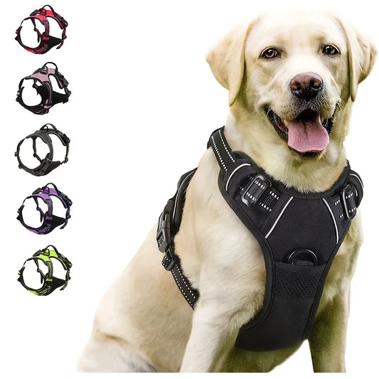 CommandControl™ Front-Clip Training Harness | Heavy-Duty Reflective Safety System | Ergonomic Handle Design | For Large Breed Walking - Pet Moda Store