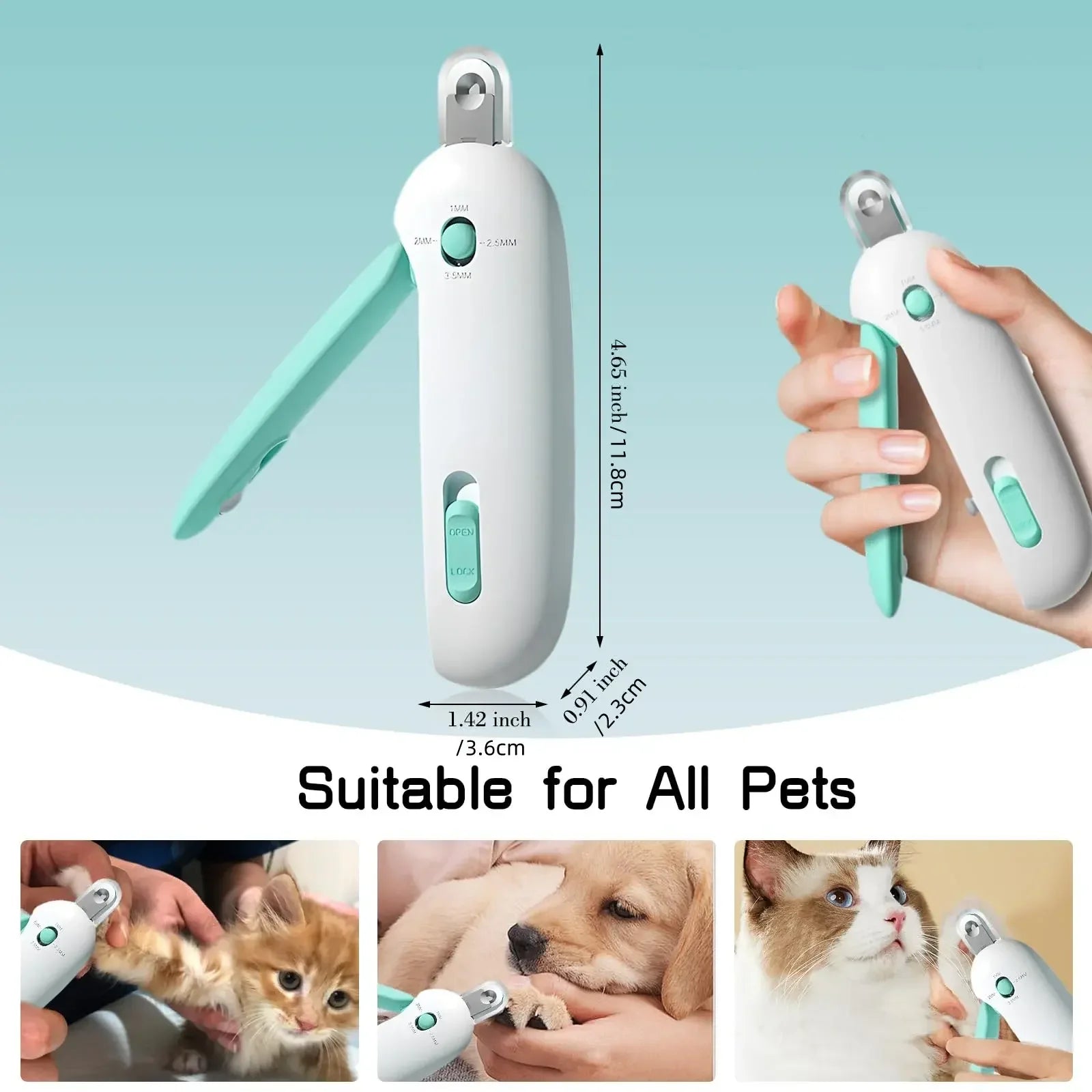 Professional Pet Nail Care System - Precision Adjustable Trimmer - Ergonomic Design for All Breeds - Premium Grooming Tool for Small to Large Pets - Pet Moda Store
