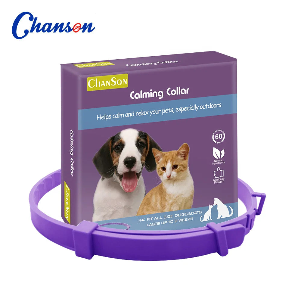 SerenityCare™ Pheromone-Infused Calming Collar | Natural Anxiety Relief for Cats & Dogs | Long-Lasting Stress Reduction | Adjustable Comfort Design - Pet Moda Store