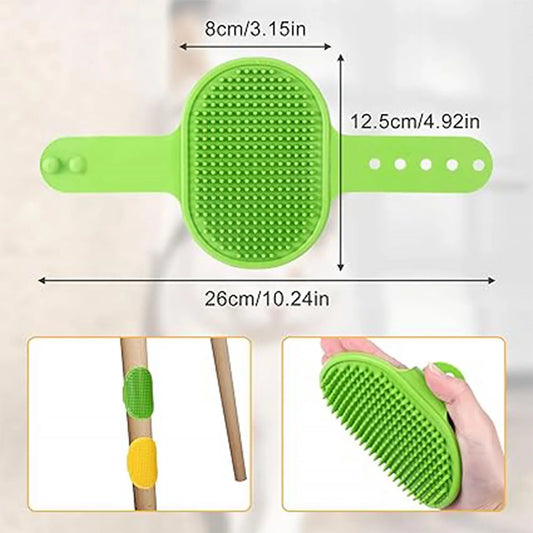 FlexiGroom™ Adjustable Bath & Massage Brush | Premium Rubber Grooming Technology | Ergonomic Handle Design | For All Coat Types & Pets - Pet Moda Store
