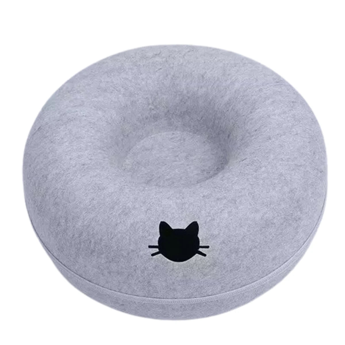 HideyDome™ 2-in-1 Felt Pet Sanctuary | Premium Donut Bed with Ventilation | Interactive Tunnel & Hiding System | For Cats & Small Dogs - Pet Moda Store