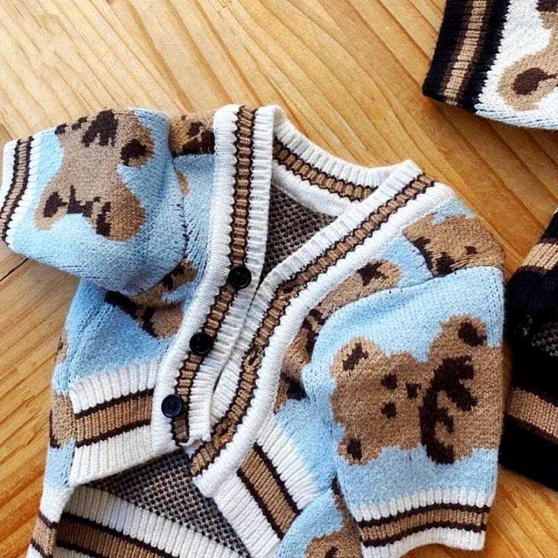 StripedLuxe™ Designer Pet Cardigan | Premium Thermal Knitwear | Luxury Canine & Feline Collection | For Chihuahua, Bichon & All Breeds - Pet Moda Store