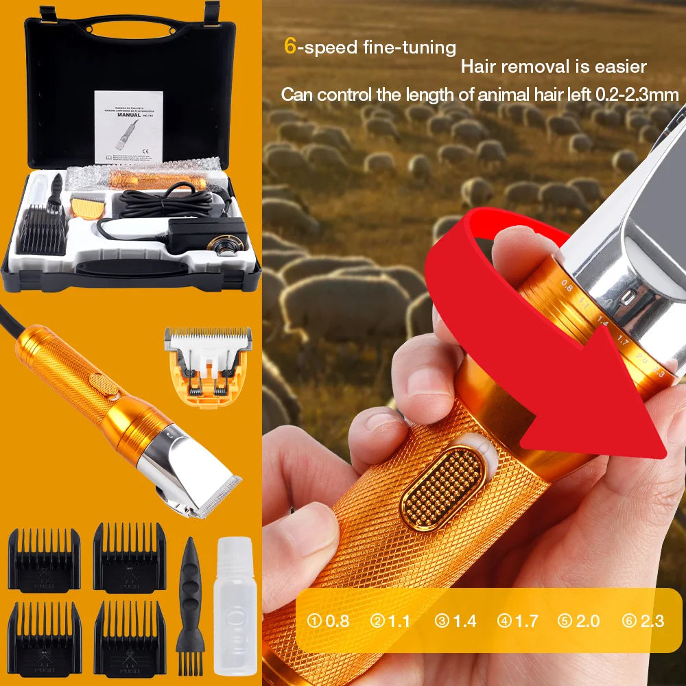 PowerGroom™ 380W Professional Cordless Clipper | 12V High-Performance Trimming System | Multi-Species Compatible | For Pets, Livestock & Carpets - Pet Moda Store