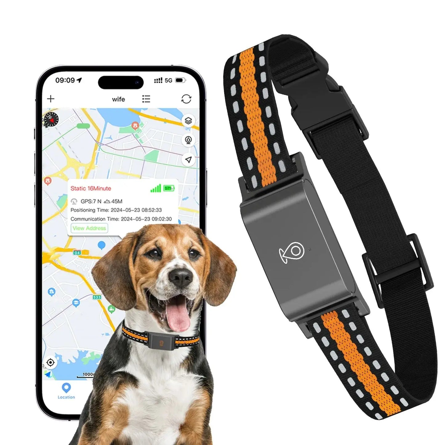 Advanced 4G GPS Pet Tracking Collar - Real-Time Location Monitoring - Virtual Boundary Technology - Premium Anti-Loss Security System for Dogs - Pet Moda Store