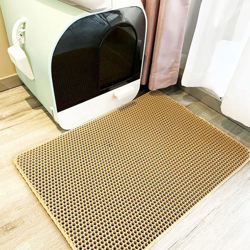 TrapMaster™ Double-Layer Litter Mat | Waterproof Cat Box Solution | Premium Litter Trapping System | Easy-Clean Design - Pet Moda Store
