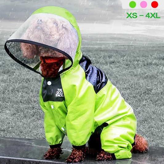FacePro™ Designer Canine Rainsuit | Full-Body Waterproof Protection | Premium Water-Resistant Technology | Stylish Dog Face Design - Pet Moda Store