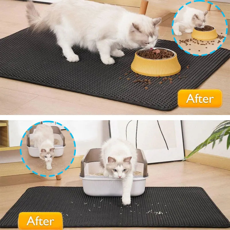 TrapMaster™ Double-Layer Litter Mat | Waterproof Cat Box Solution | Premium Litter Trapping System | Easy-Clean Design - Pet Moda Store