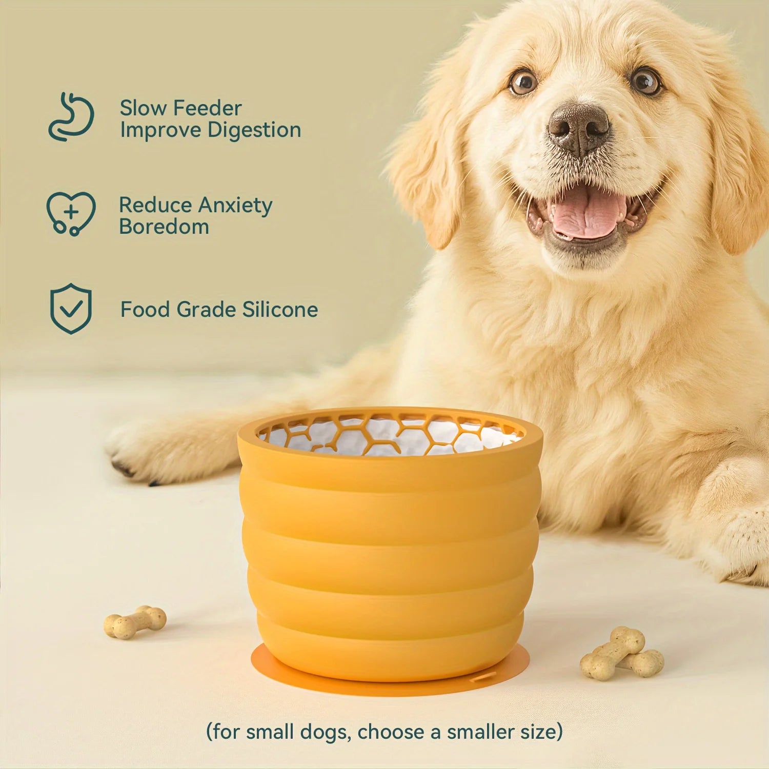 DigestEase™ Silicone Slow Feeder | Premium Anti-Slip Bowl with Engagement Pattern | For Small & Medium Dogs | Promotes Healthy Digestion - Pet Moda Store