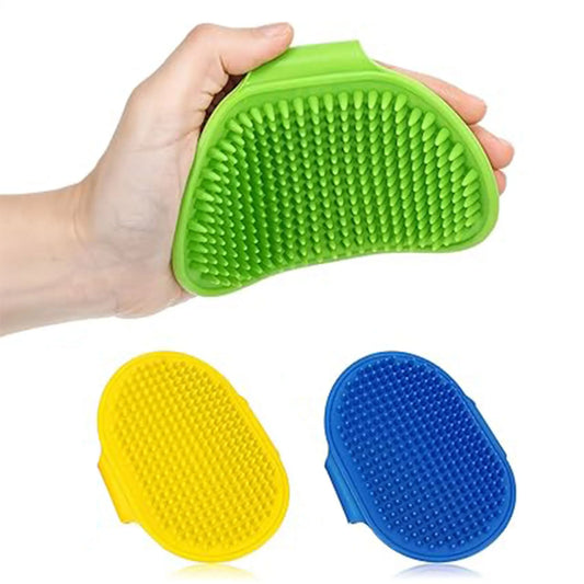 FlexiGroom™ Adjustable Bath & Massage Brush | Premium Rubber Grooming Technology | Ergonomic Handle Design | For All Coat Types & Pets - Pet Moda Store