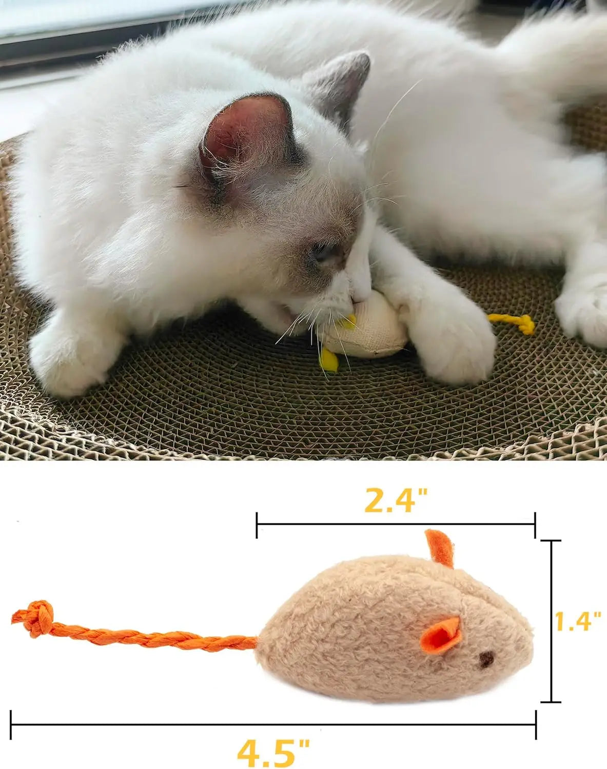 CatNip Hunters™ Premium Mouse Toys | Rattle & Catnip-Filled Faux Fur Mice | Interactive Indoor Cat Game | Pack of 3 or 200 Pieces - Pet Moda Store