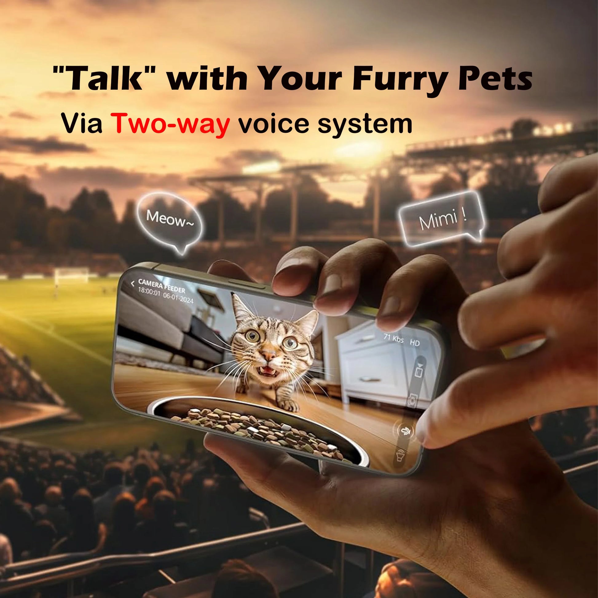 Premium Smart Pet Feeder with Full HD 1080p Camera - Remote Control, Voice Recording and Automatic Dispensing for Cats and Dogs - Pet Moda Store