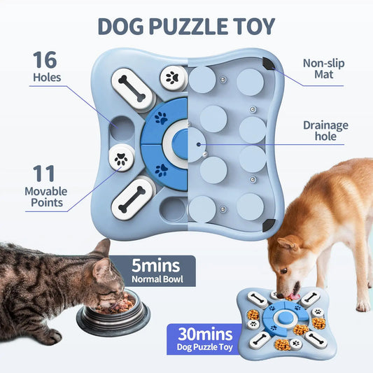 Dog Toys Slow Feeder Interactive Increase Puppy IQ Food Dispenser Slowly Eating NonSlip Bowl Pet Puzzle Cat Dogs Training Game - Pet Moda Store
