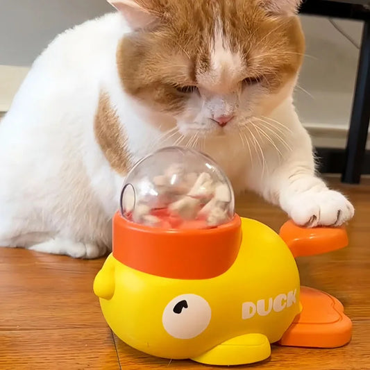 DuckPuzzle™ Interactive Feeding System | Anti-Slip Pet Food Dispenser | Treat-Finding Game for Dogs & Cats | Yellow Duck Design - Pet Moda Store