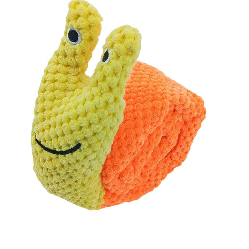 Dog Puzzle Feeder Interactive Toy Indestructible Plush Sound Squeak Puppy Toys For Resistant Foldable Snail Dogs Pet Supplies - Pet Moda Store