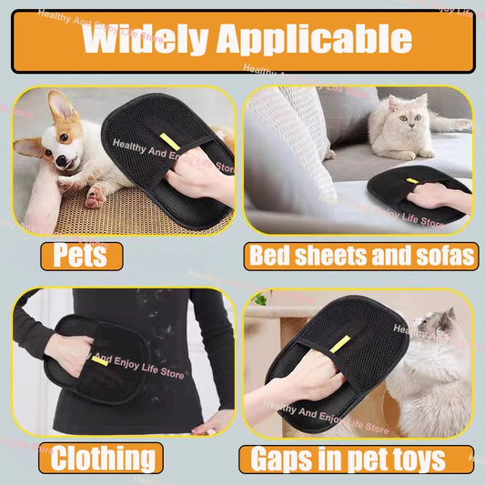 DualTouch™ Pet Grooming System | Double-Sided Hair Collection Gloves | Multi-Function Beauty & Cleaning Tool | Stress-Free Pet Care Solution - Pet Moda Store