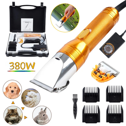 PowerGroom™ 380W Professional Cordless Clipper | 12V High-Performance Trimming System | Multi-Species Compatible | For Pets, Livestock & Carpets - Pet Moda Store