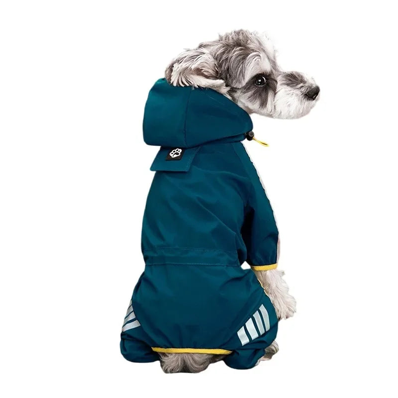 StormShield™ Reflective Hooded Rainsuit | Waterproof Full-Body Protection | Safety-Visibility Technology | For Small & Medium Breeds - Pet Moda Store