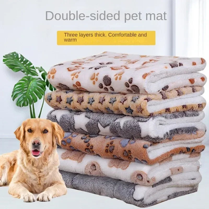 DualComfort™ Reversible Plush Pet Mat | Premium Double-Sided Sleeping Pad | Warm Cushioned Design | For Cats & Small Dogs - Pet Moda Store