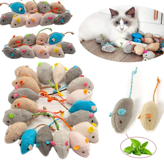 CatNip Hunters™ Premium Mouse Toys | Rattle & Catnip-Filled Faux Fur Mice | Interactive Indoor Cat Game | Pack of 3 or 200 Pieces - Pet Moda Store
