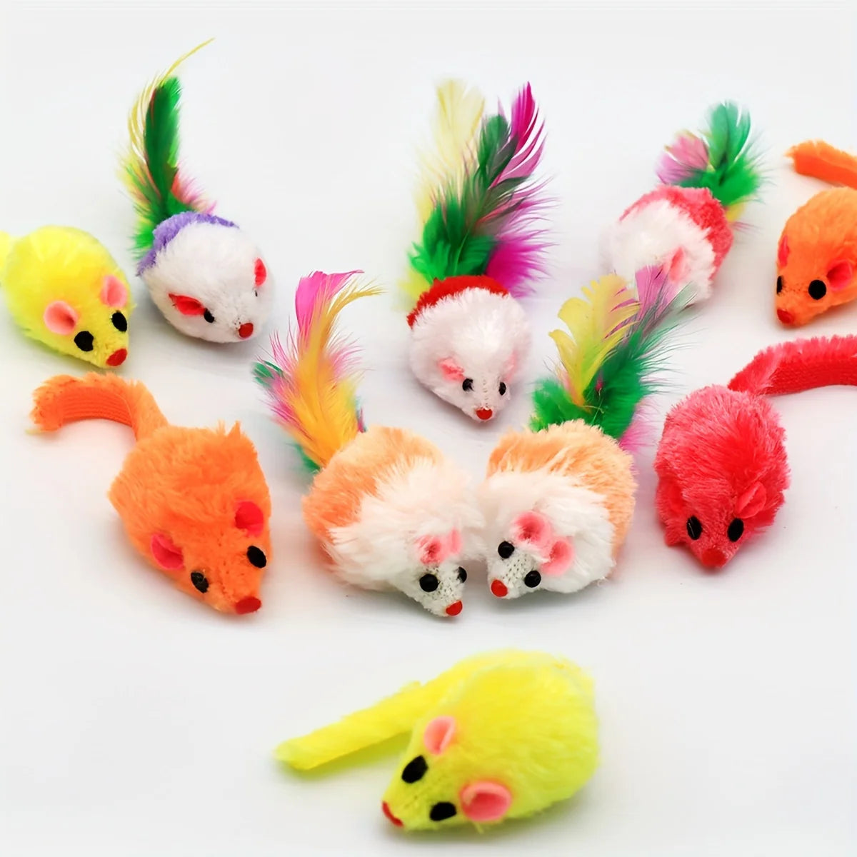 CatNip Hunters™ Premium Mouse Toys | Rattle & Catnip-Filled Faux Fur Mice | Interactive Indoor Cat Game | Pack of 3 or 200 Pieces - Pet Moda Store