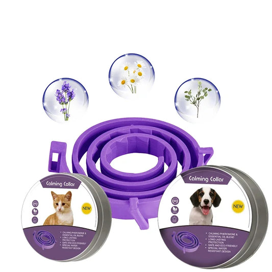 SerenityCare™ Pheromone-Infused Calming Collar | Natural Anxiety Relief for Cats & Dogs | Long-Lasting Stress Reduction | Adjustable Comfort Design - Pet Moda Store