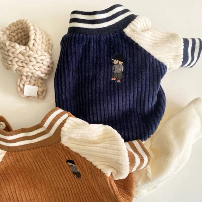 EmbroElite™ Designer Pet Varsity Jacket | Premium Embroidered Baseball Coat | Spring Fashion Collection | For Small & Medium Dogs/Cats - Pet Moda Store