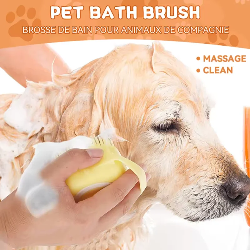 SpaGroom™ Silicone Massage Bath Brush | Multi-Function Gentle Cleansing System | Safety-Soft Technology | For All Dogs & Cats - Pet Moda Store