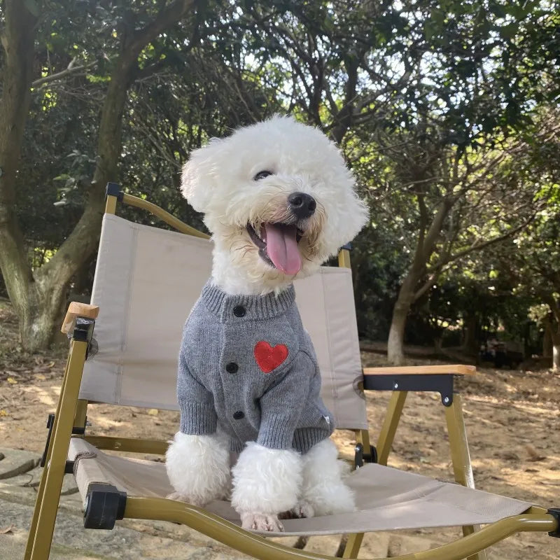 CozyLove™ All-Season Pet Hoodie | Premium Thermal Sweater | Designer Heart Collection | For Small & Medium Pets - Pet Moda Store