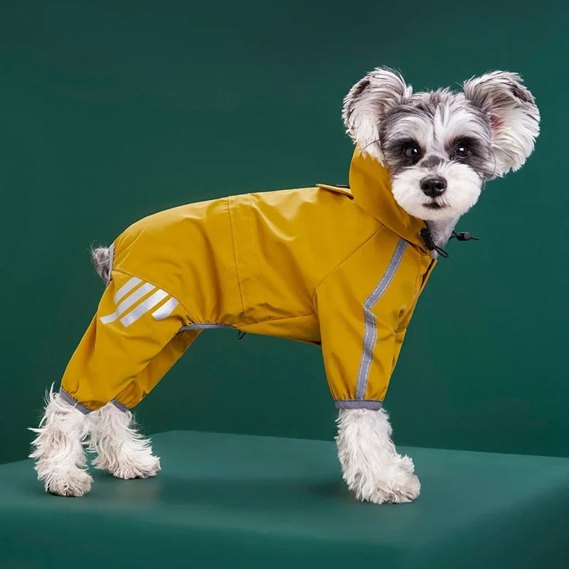 StormShield™ Reflective Hooded Rainsuit | Waterproof Full-Body Protection | Safety-Visibility Technology | For Small & Medium Breeds - Pet Moda Store