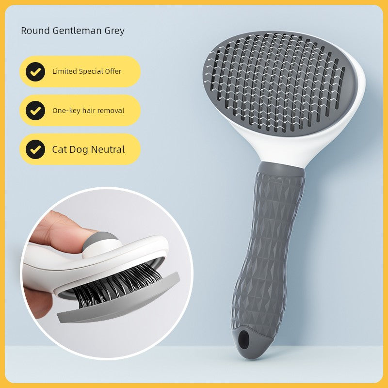 GroomMaster™ Premium Feline Detangling System | Self-Cleaning Needle Comb Technology | Advanced Knot Removal & Shedding Control | Professional Grooming Tool For All Hair Types - Pet Moda Store