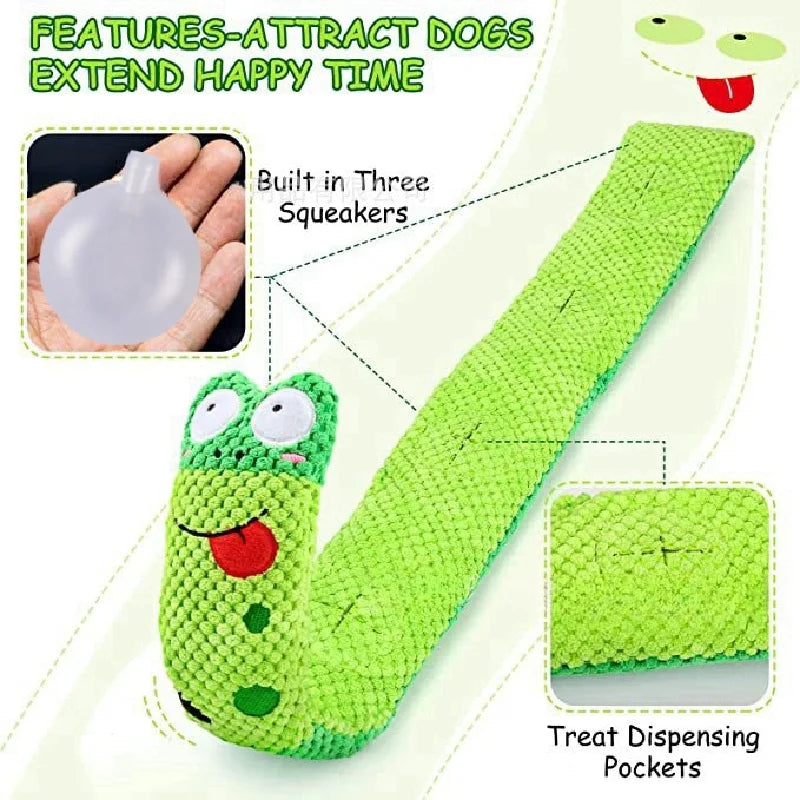Dog Puzzle Feeder Interactive Toy Indestructible Plush Sound Squeak Puppy Toys For Resistant Foldable Snail Dogs Pet Supplies - Pet Moda Store