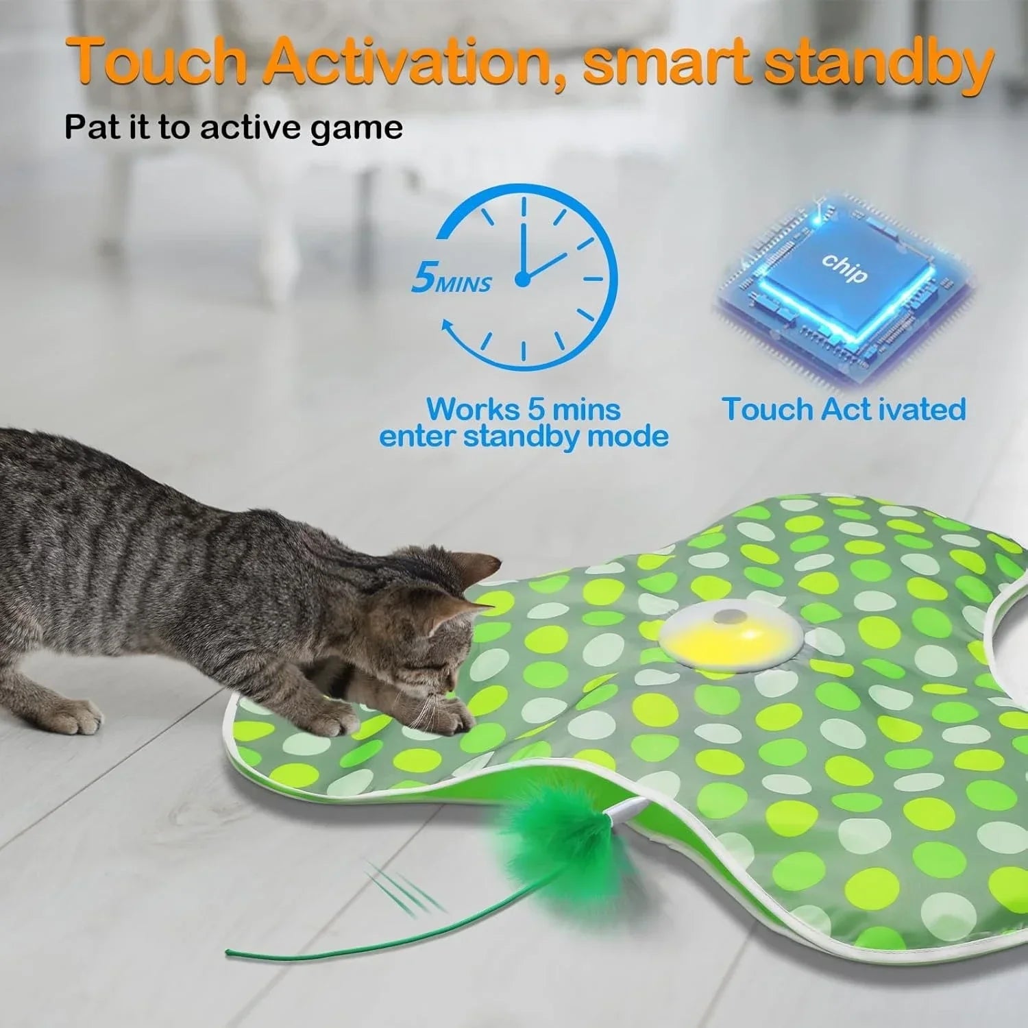 HuntMaster™ Smart Interactive Cat Toy | Motion-Activated Hide & Seek System | Electronic Mouse with Concealed Feathers | Squeaky Kitten Teaser - Pet Moda Store