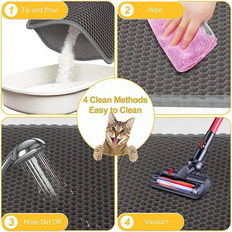 TrapMaster™ Double-Layer Litter Mat | Waterproof Cat Box Solution | Premium Litter Trapping System | Easy-Clean Design - Pet Moda Store