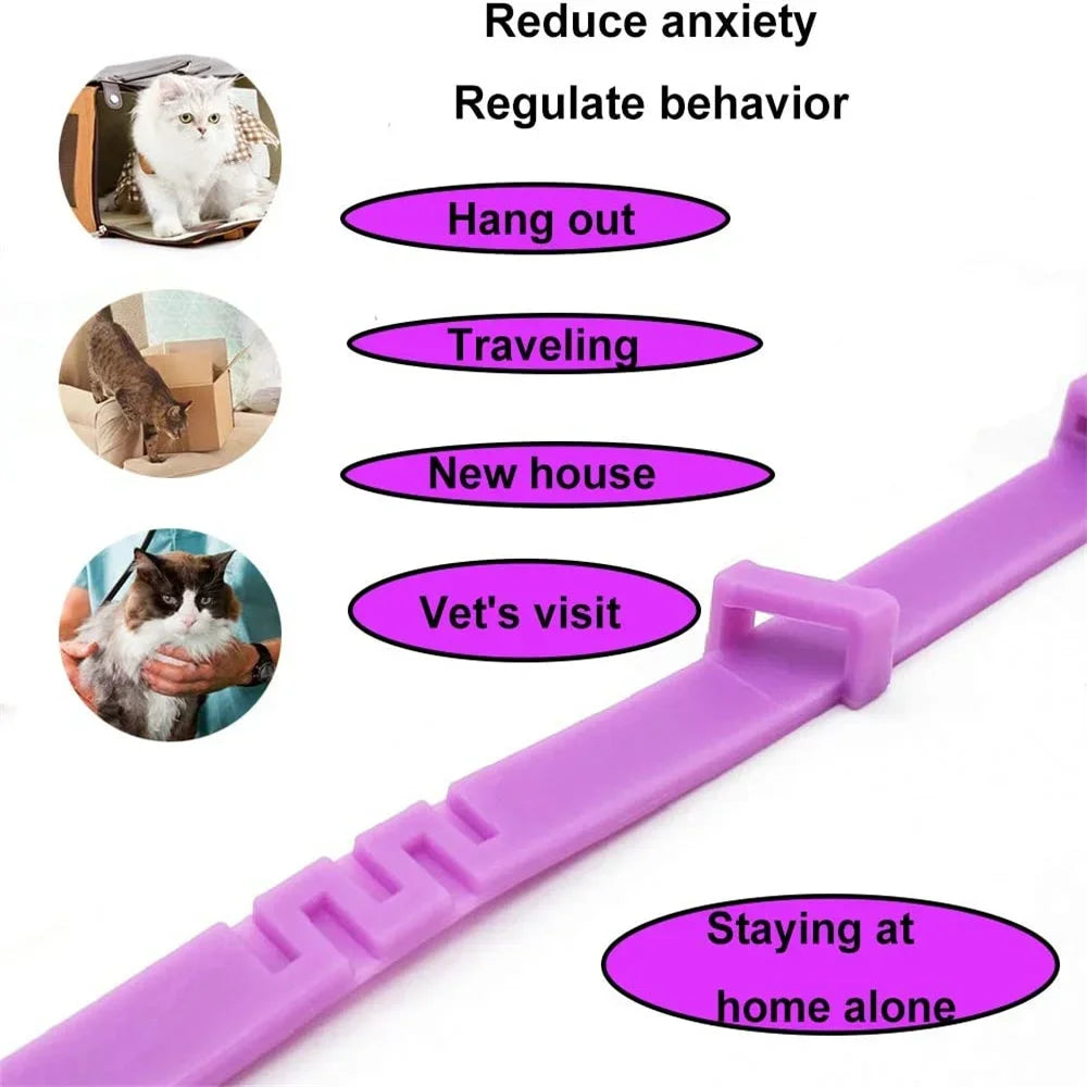 SerenityCare™ Pheromone-Infused Calming Collar | Natural Anxiety Relief for Cats & Dogs | Long-Lasting Stress Reduction | Adjustable Comfort Design - Pet Moda Store