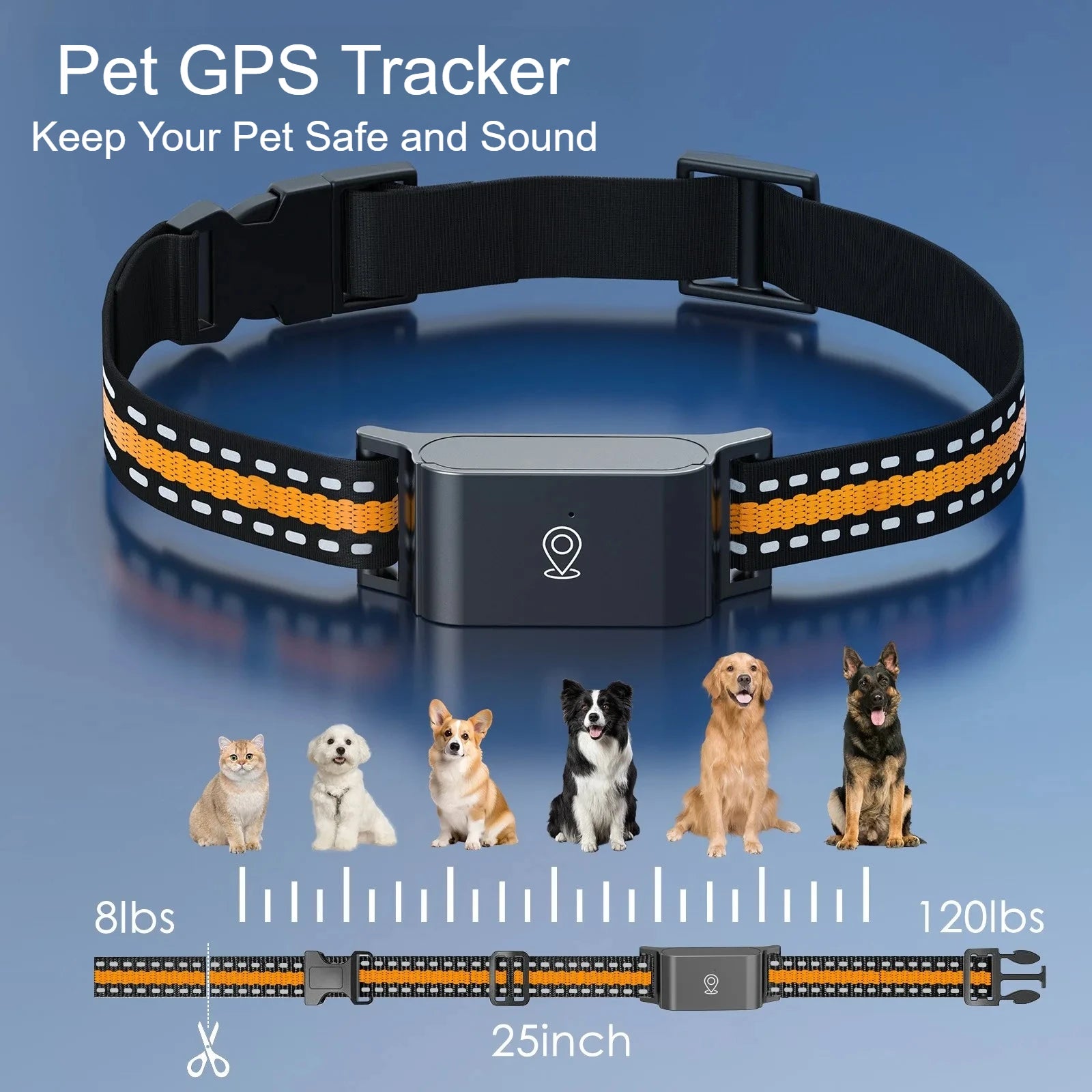 Advanced 4G GPS Pet Tracking Collar - Real-Time Location Monitoring - Virtual Boundary Technology - Premium Anti-Loss Security System for Dogs - Pet Moda Store