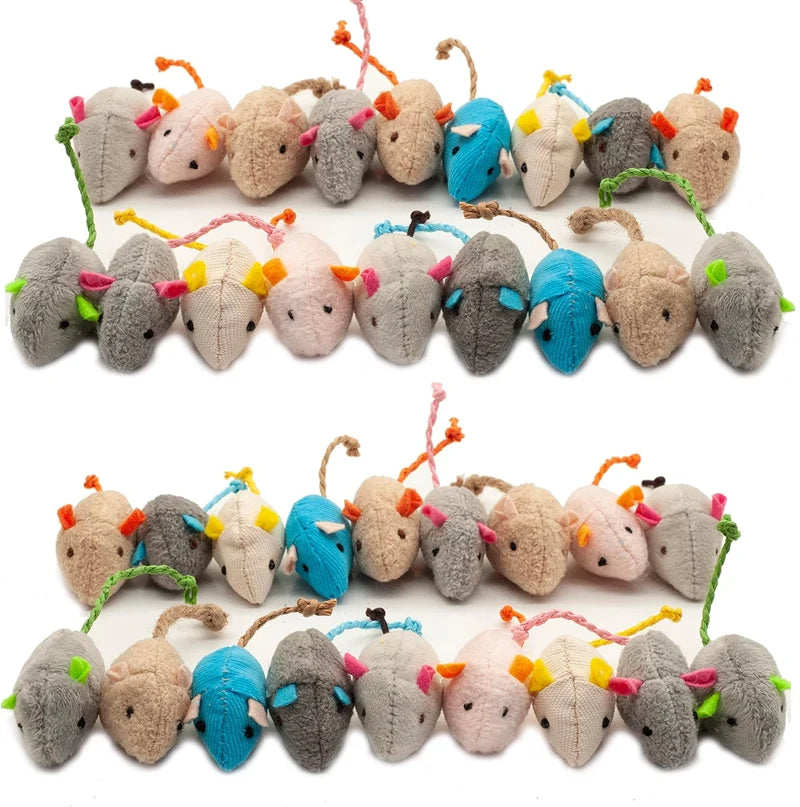 CatNip Hunters™ Premium Mouse Toys | Rattle & Catnip-Filled Faux Fur Mice | Interactive Indoor Cat Game | Pack of 3 or 200 Pieces - Pet Moda Store