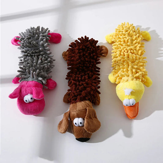 Durable Low Price Pet Dog Plush Toy Animal Shape with Squeaky for Small Dogs Chihuahua Yorkshire Bichon Puppy Chew Cleaning Toys - Pet Moda Store
